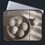 Funda Para Portátil Nostalgia por el béisbol - Baseballs<br><div class="desc">"Nostalgia de béisbol II" por Judy B. Messer. Cuenta con una fotografía sepia de varias pelotas de béisbol.</div>