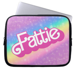 Funda Para Portátil Nostalgia rosa de los años 90 de Fattie Plus Size