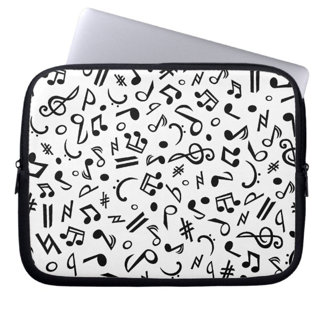 Funda Para Portátil notas de música (Frente)