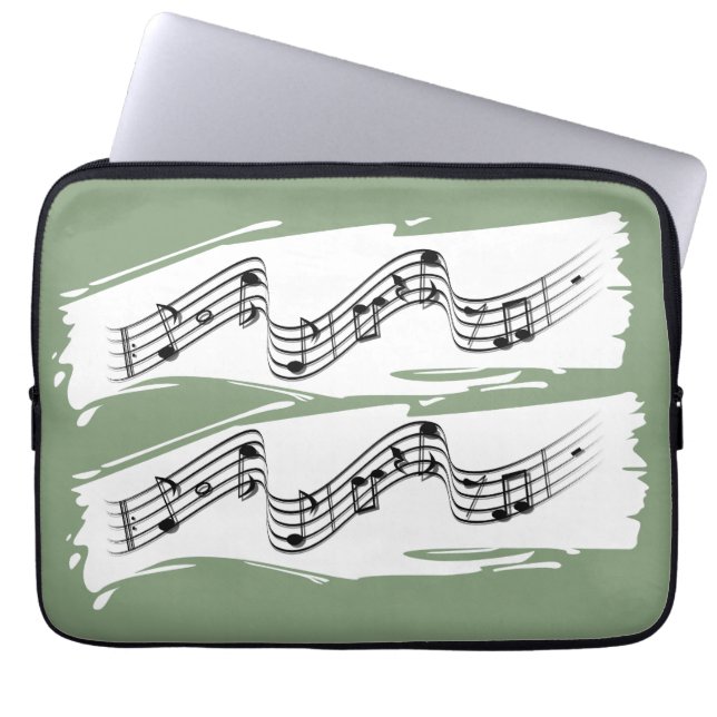 Funda Para Portátil Notas musicales (Frente)