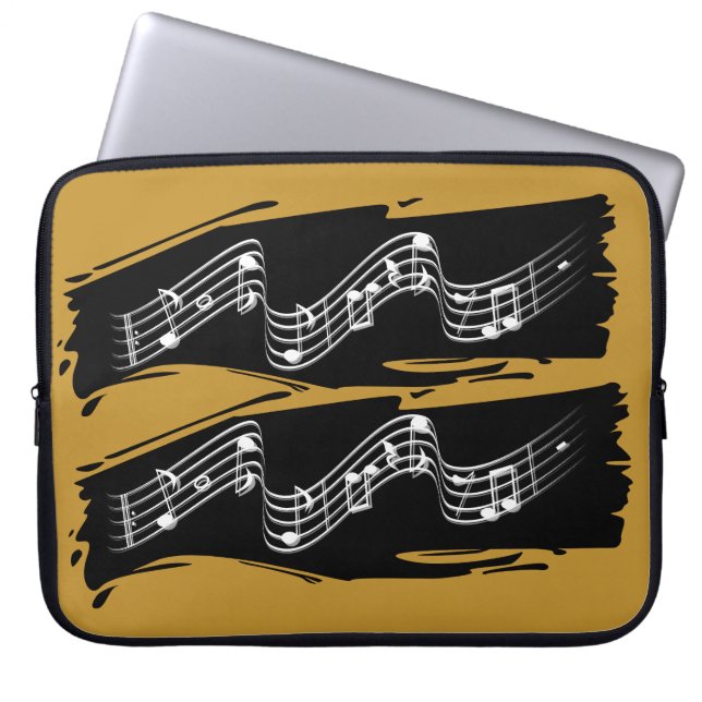 Funda Para Portátil Notas musicales (Frente)