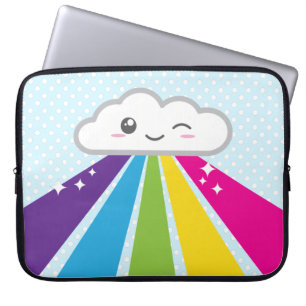 Funda Para Portátil Nube de Kawaii y funda de portátil Rainbow