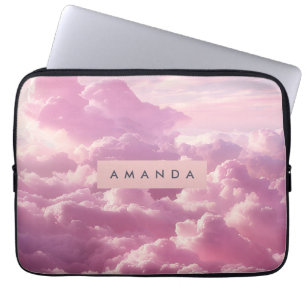 Funda Para Portátil Nube Rosa Pastel Soñadora Personalizada