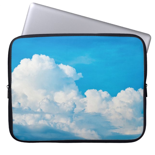 Funda Para Portátil Nubes de fondo del cielo azul blancas (Frente)