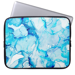 Funda Para Portátil Nubes Macro. Sapphirine y manchas de color blanco.
