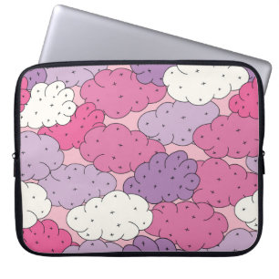 Funda Para Portátil Nubes personalizados, repite la vintage divertida.