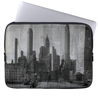 Funda Para Portátil Nueva York blanca y negra