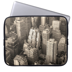 Funda Para Portátil Nueva York City Manhattan vista aérea negra 