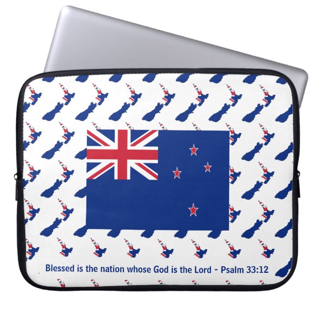 Funda Para Portátil NUEVA ZELANDIA AOTEAROA Blessed Nation Psa 33 Lapt (Frente)