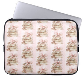 Funda Para Portátil Nuevo capítulo lazos rosados rayas