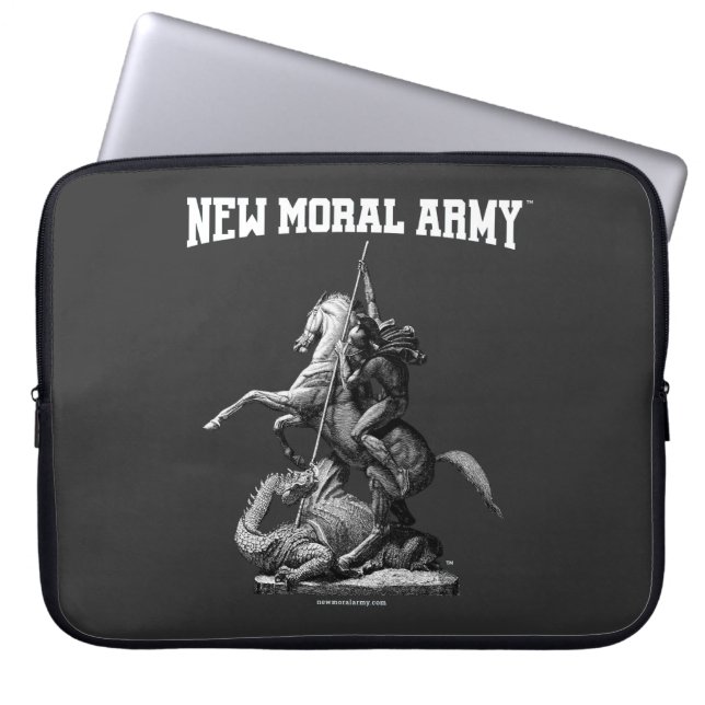 Funda Para Portátil Nuevo logo de Moral Army™ Saint George (blanco) (Frente)