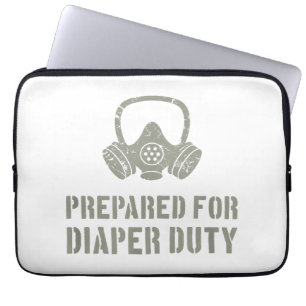 Funda Para Portátil Nuevo Padre Preparado Para Diaper Duty Funny
