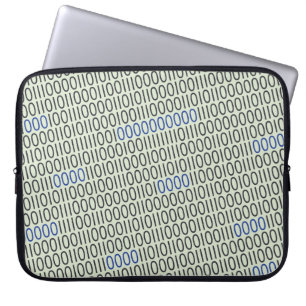 Funda Para Portátil Números binarios azul gris