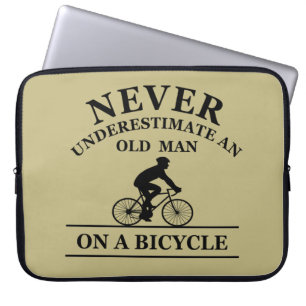 Funda Para Portátil nunca subestimar a un anciano en bicicleta