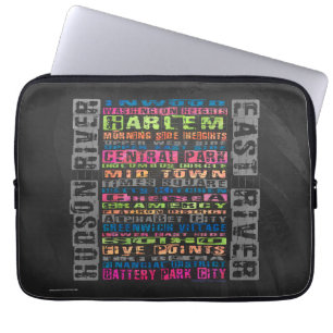 Funda Para Portátil NYC Vecindarios Arcoiris
