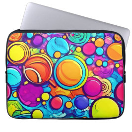 Funda Para Portátil Obra de arte de burbujas abstractas vibrantes