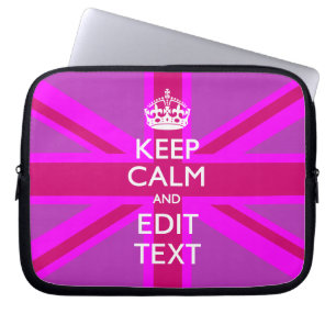Funda Para Portátil Obtén tu texto para mantener la calma sobre Fuchsi