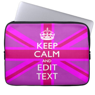 Funda Para Portátil Obtén tu texto para mantener la calma sobre Fuchsi
