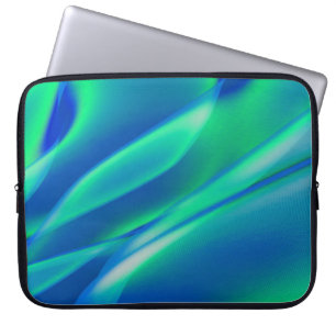 Funda Para Portátil Ocean Waves Artistic Blue Green Movement