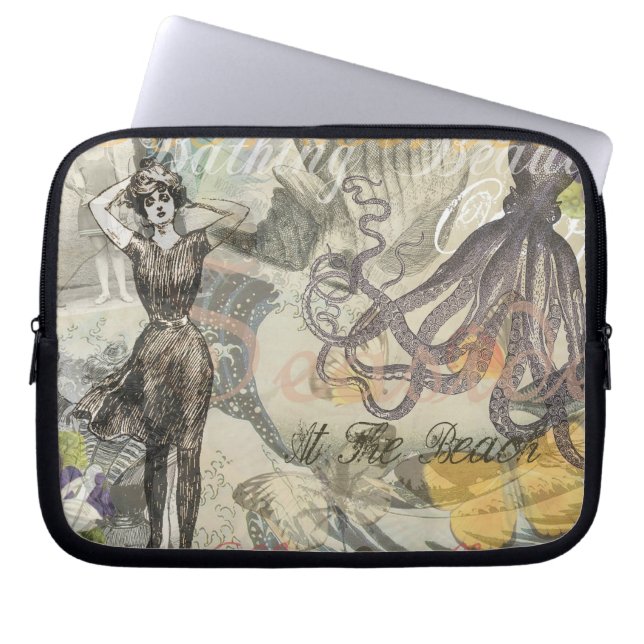 Funda Para Portátil Octopus Beach Vacation Victorian Gothic Fun (Frente)