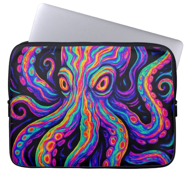 Funda Para Portátil Octopus trippy colorido (Frente)