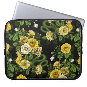 Funda Para Portátil Oculto en los rosas, amarillo y verde