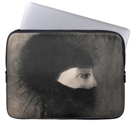 Funda Para Portátil Odilon Redon Armor. La mujer oscura se enfrenta al