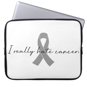 Funda Para Portátil Odio el cáncer de verdad Sobreviviente Cualqui