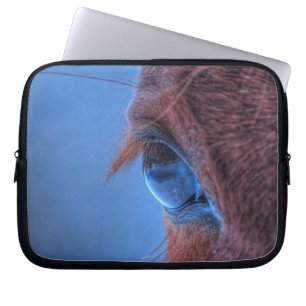 Funda Para Portátil Ojo de equino de caballo de castaño foto