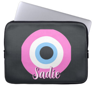 Funda Para Portátil ojo turco rosa personalizable