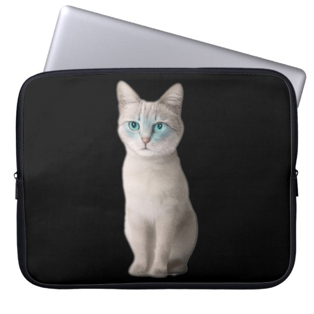 Funda Para Portátil Ojos Azules Cat (Frente)