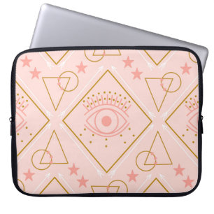 Funda Para Portátil Ojos de oro rosados: diseño sin foco geométrico