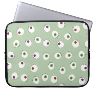 Funda Para Portátil Ojos humanos Halloween sin costura personalizados
