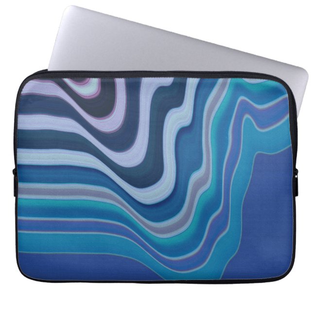 Funda Para Portátil Ola Azul (Frente)