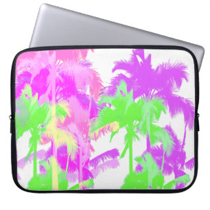 Funda Para Portátil Ola de calor tropical Neon Palm Trees hawaianos