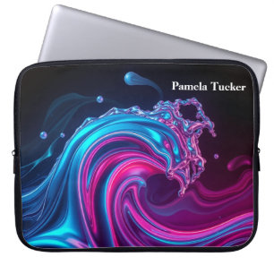 Funda Para Portátil Ola de neón futurista de ciberpunk para juegos