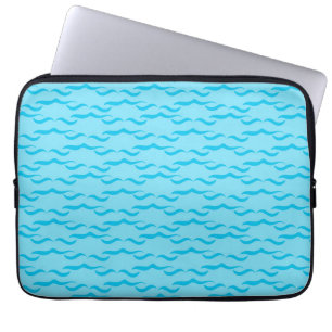 Funda Para Portátil Olas de agua de mar azul pastel océano pacífico