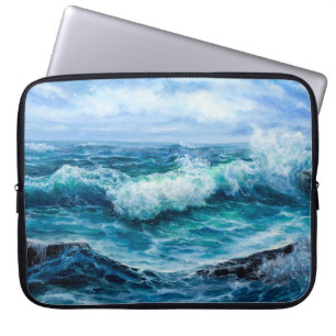 Funda Para Portátil Olas en el océano. Impresionismo moderno, modernis