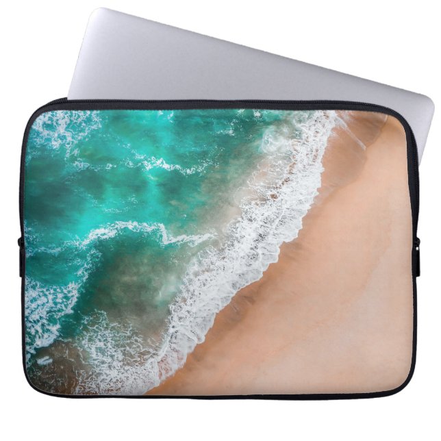 Funda Para Portátil Olas en la playa de arena (Frente)