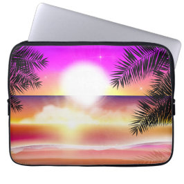 Funda Para Portátil Olas oceánicas de Sun Beach Tropical