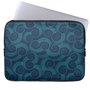 Funda Para Portátil Olas oceánicas de Swirly
