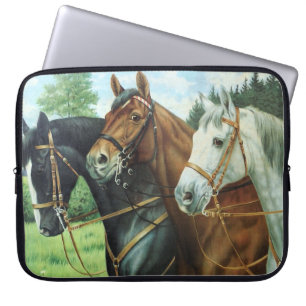 Funda Para Portátil Old German Horse Oil Painting Portrait from 1924