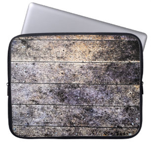 Funda Para Portátil Old white wooden texture background. Color stain d