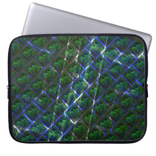 Funda Para Portátil "Olho enquadrado, verde manchado estilo tijolos"