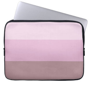 Funda Para Portátil Ombre rayado rosado púrpura
