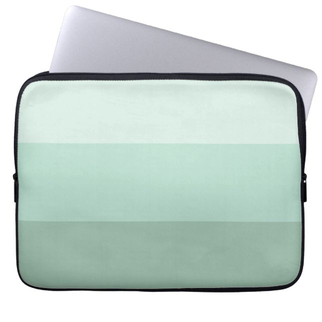 Funda Para Portátil Ombre verde rayado (Frente)