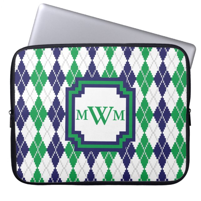 Funda para portátil On the Green Argyle (Frente)