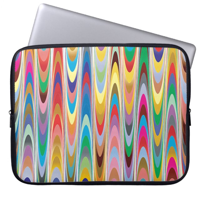 Funda Para Portátil Ondas arco iris (Frente)