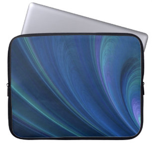 Funda Para Portátil Ondas de arena suaves azules y verdes