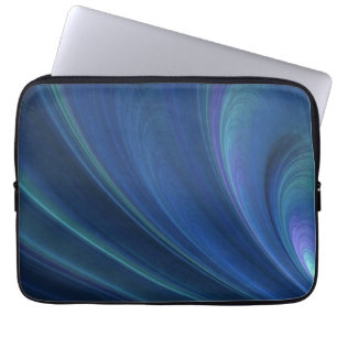 Funda Para Portátil Ondas de arena suaves azules y verdes